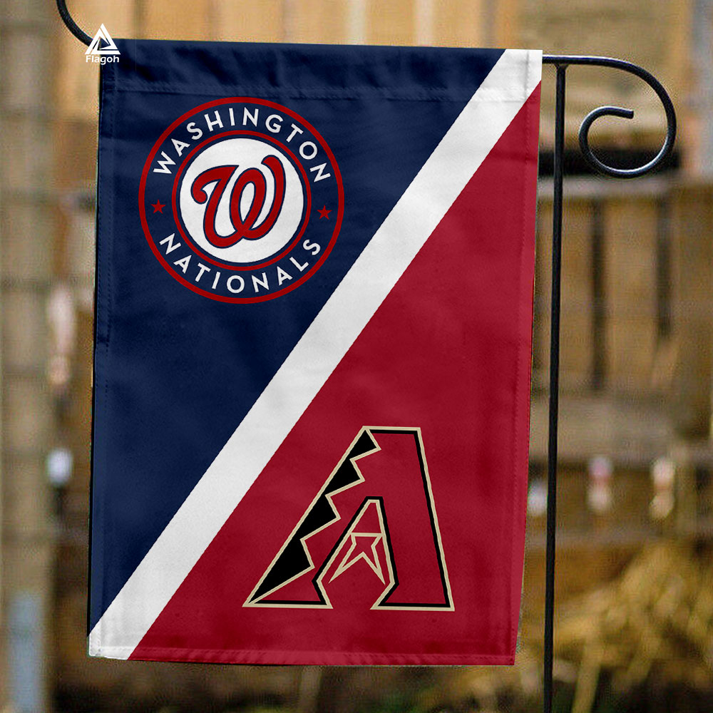 Nationals vs Diamondbacks House Divided Flag, MLB House Divided Flag