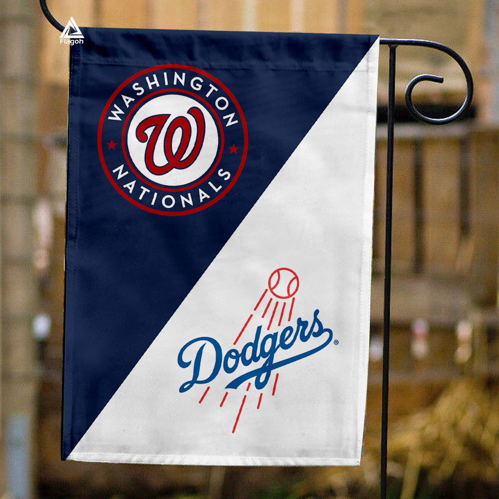 Nationals vs Dodgers House Divided Flag, MLB House Divided Flag