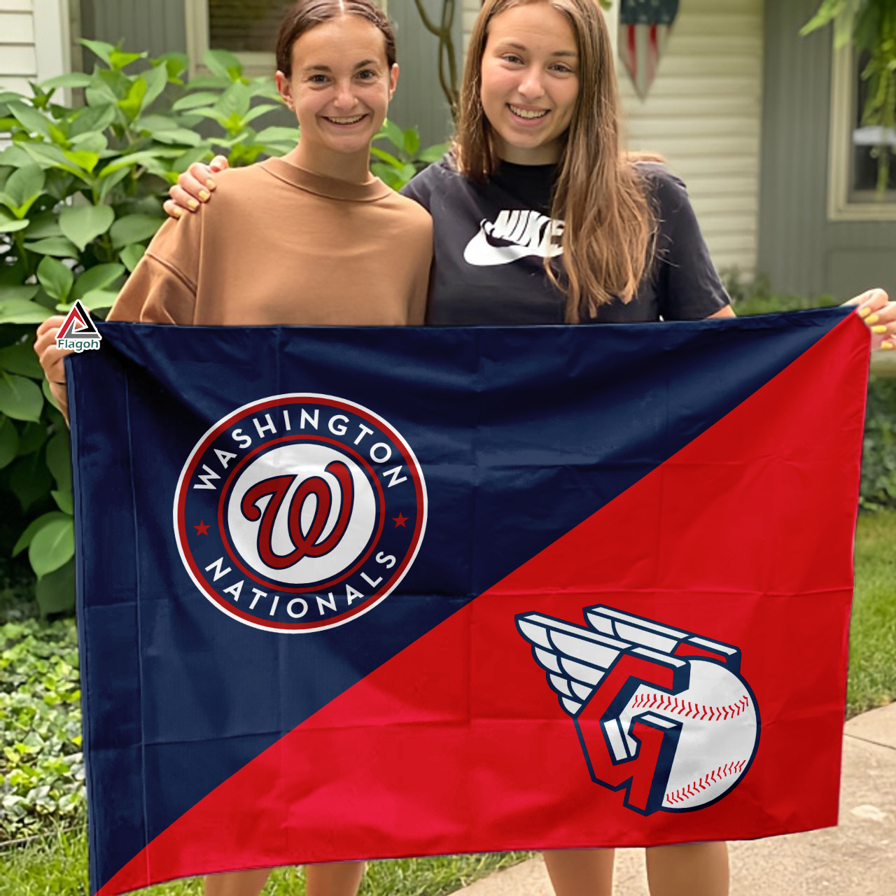 Nationals vs Guardians House Divided Flag, MLB House Divided Flag - Image 3