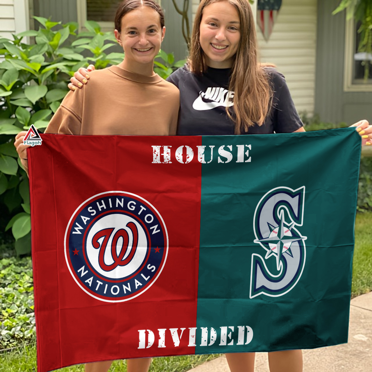 Nationals vs Mariners House Divided Flag, MLB House Divided Flag - Image 3