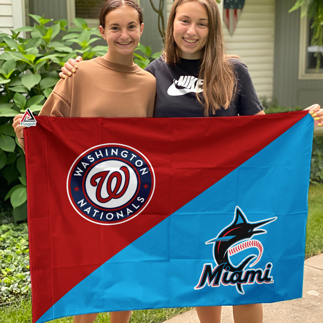 Nationals vs Marlins House Divided Flag, MLB House Divided Flag - Image 3
