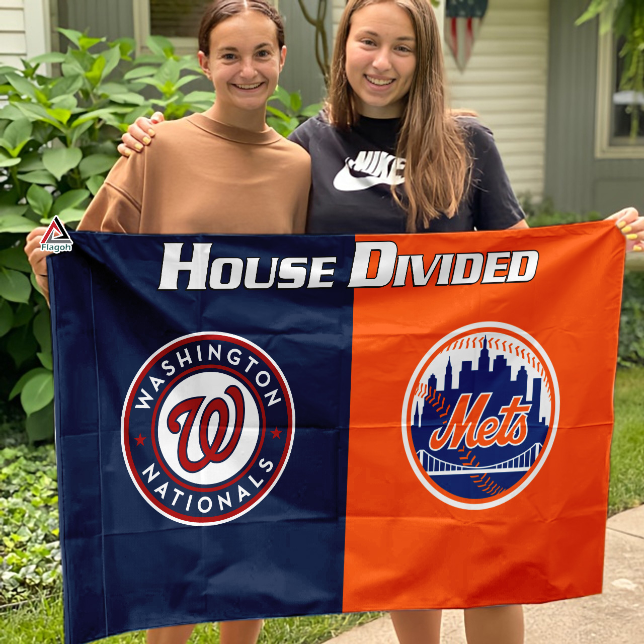 Nationals vs Mets House Divided Flag, MLB House Divided Flag - Image 3