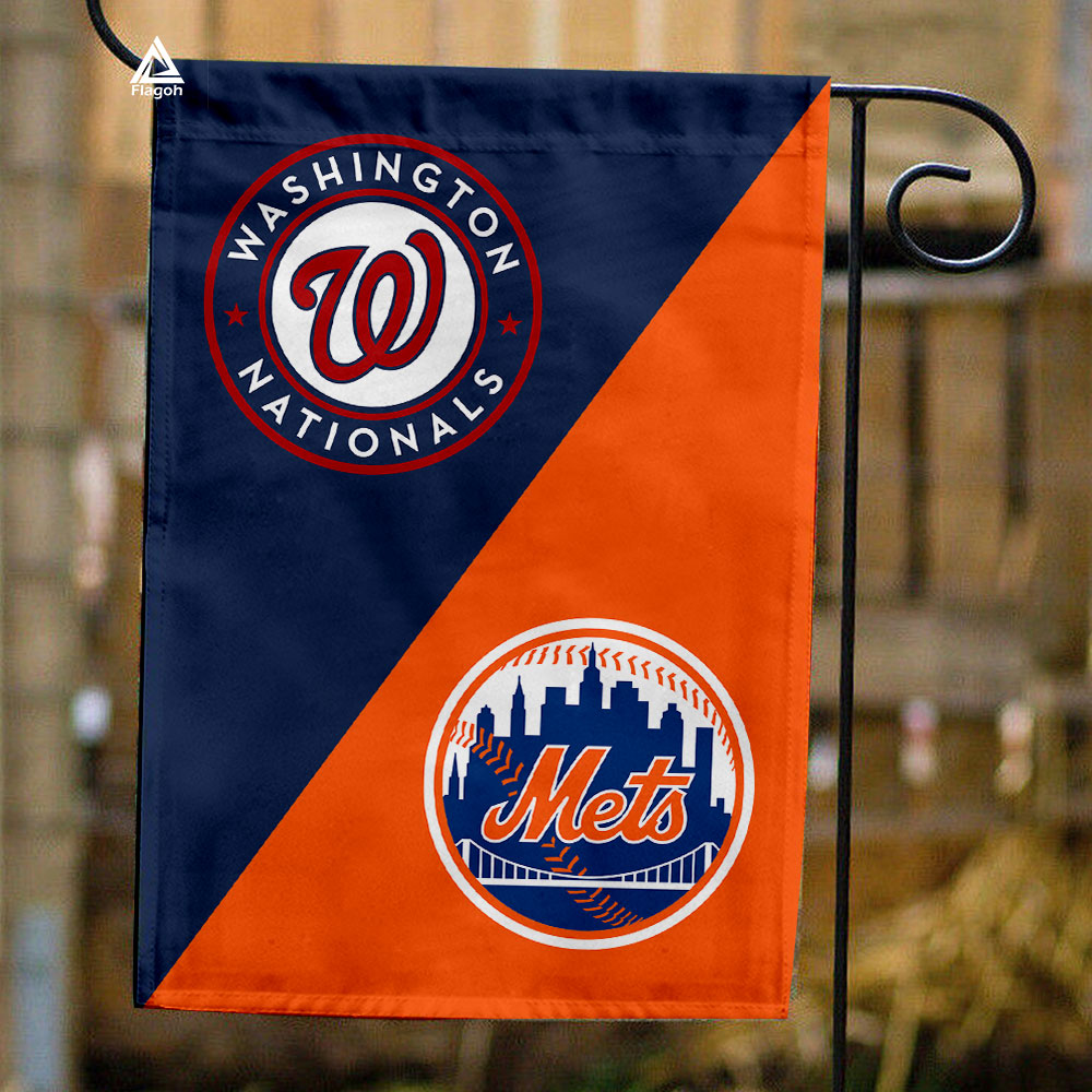 Nationals vs Mets House Divided Flag, MLB House Divided Flag