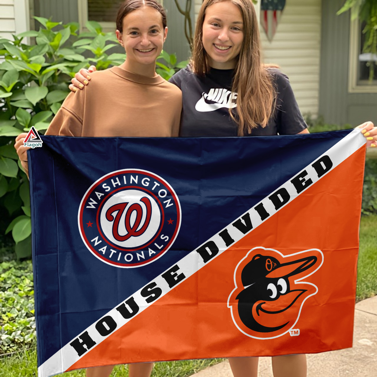 Nationals vs Orioles House Divided Flag, MLB House Divided Flag - Image 3