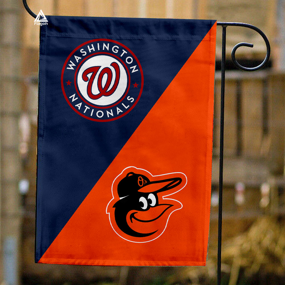 Nationals vs Orioles House Divided Flag, MLB House Divided Flag