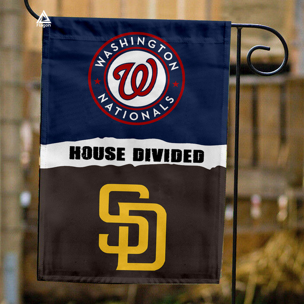 Nationals vs Padres House Divided Flag, MLB House Divided Flag