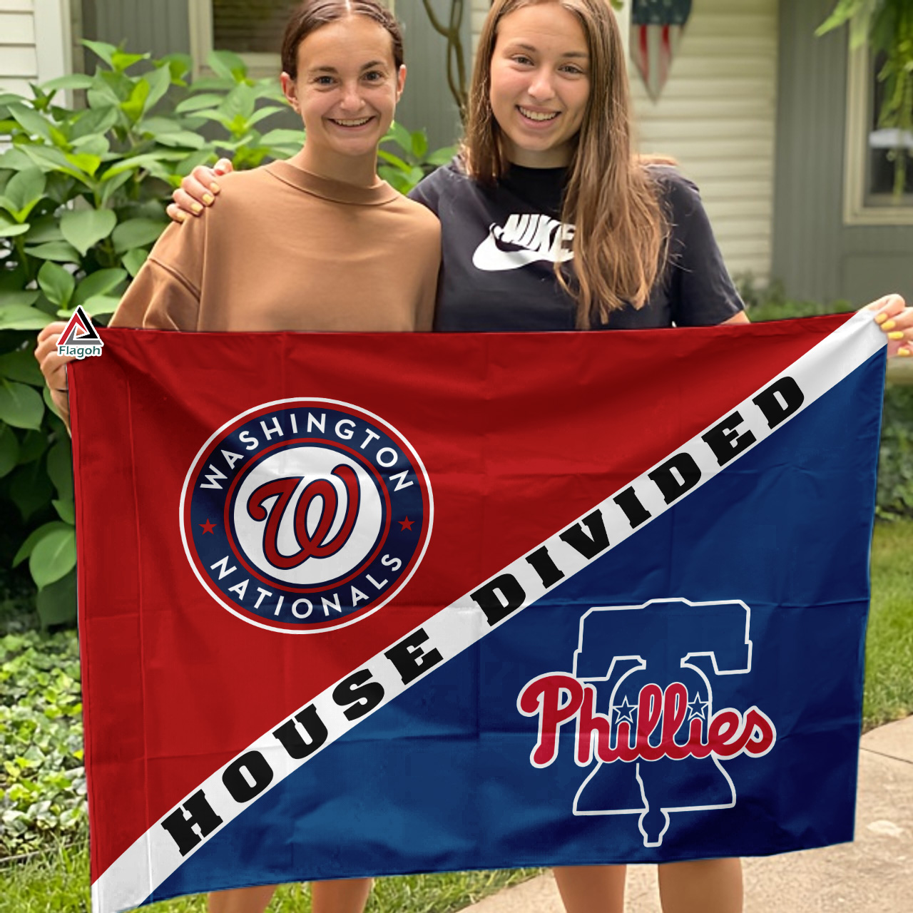 Nationals vs Phillies House Divided Flag, MLB House Divided Flag - Image 3