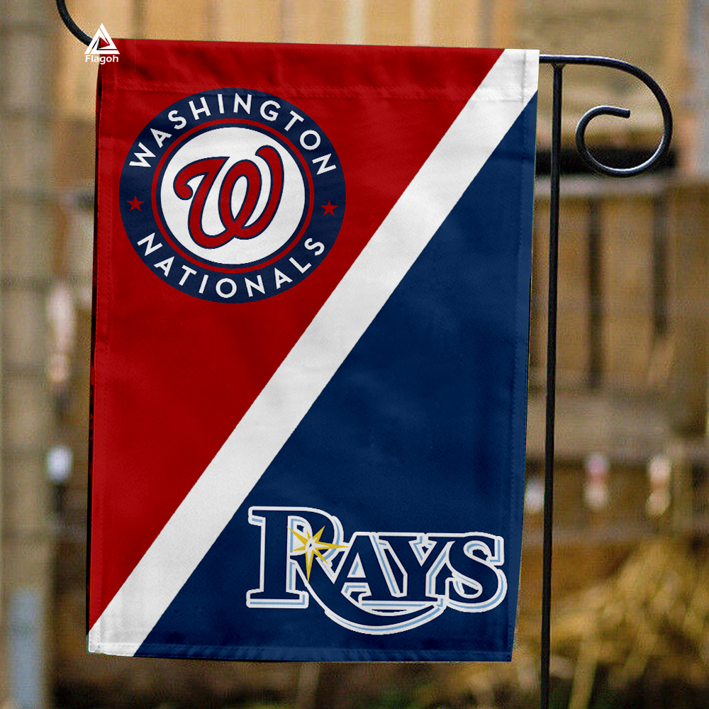 Nationals vs Rays House Divided Flag, MLB House Divided Flag