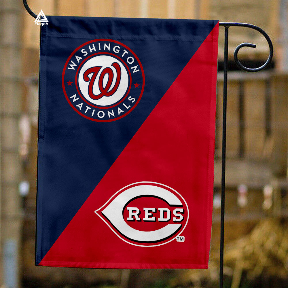 Nationals vs Reds House Divided Flag, MLB House Divided Flag