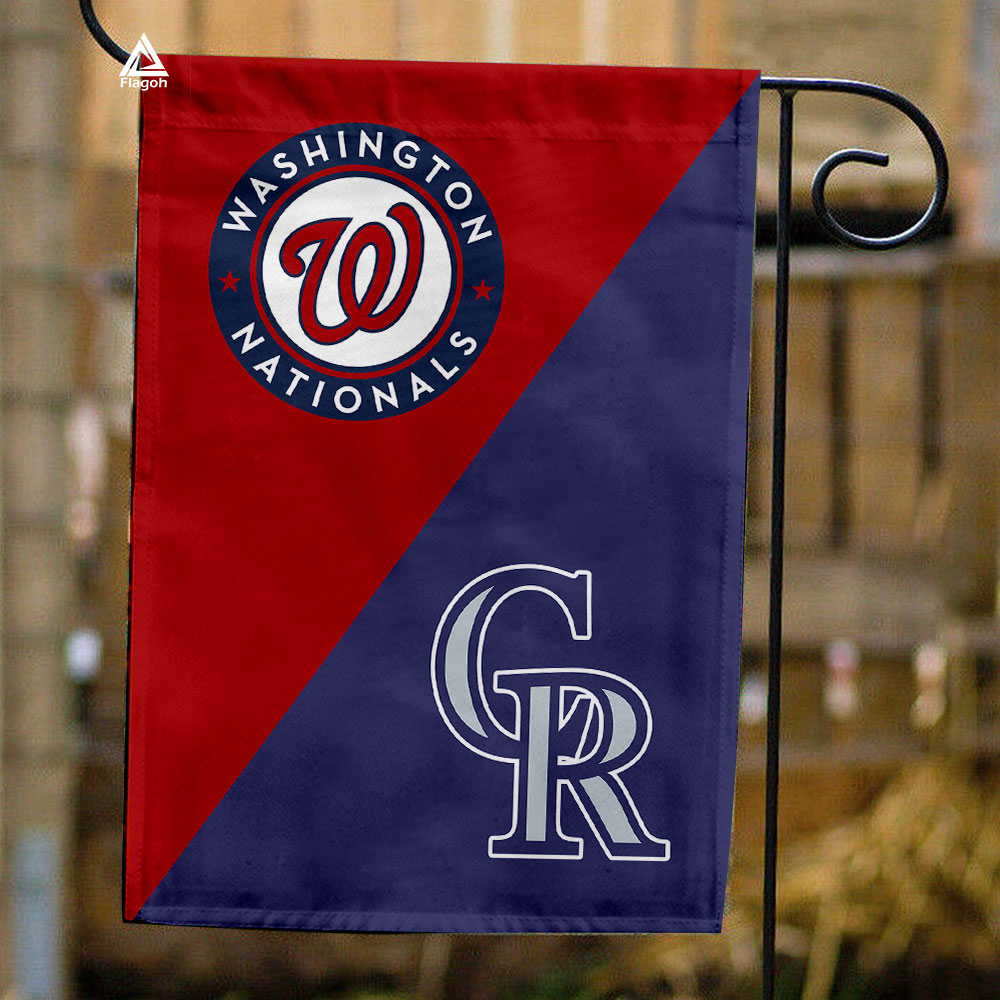 Nationals vs Rockies House Divided Flag, MLB House Divided Flag
