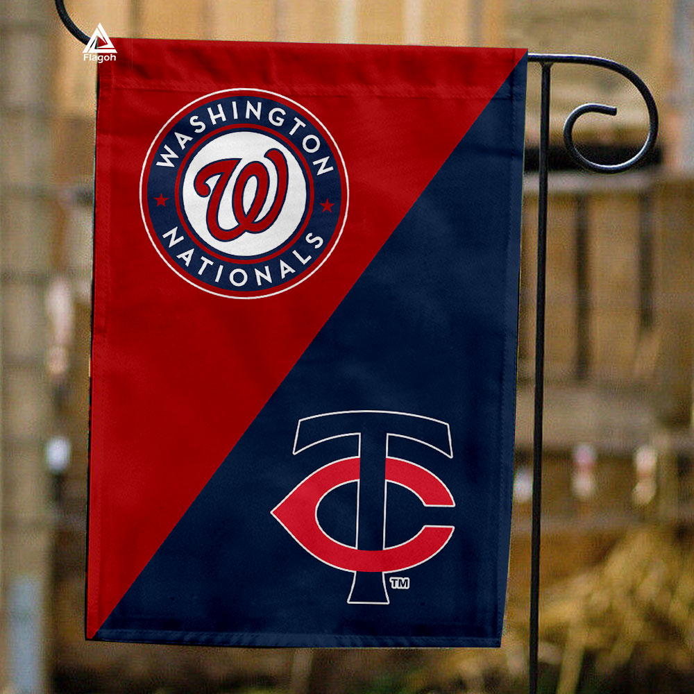 Nationals vs Twins House Divided Flag, MLB House Divided Flag