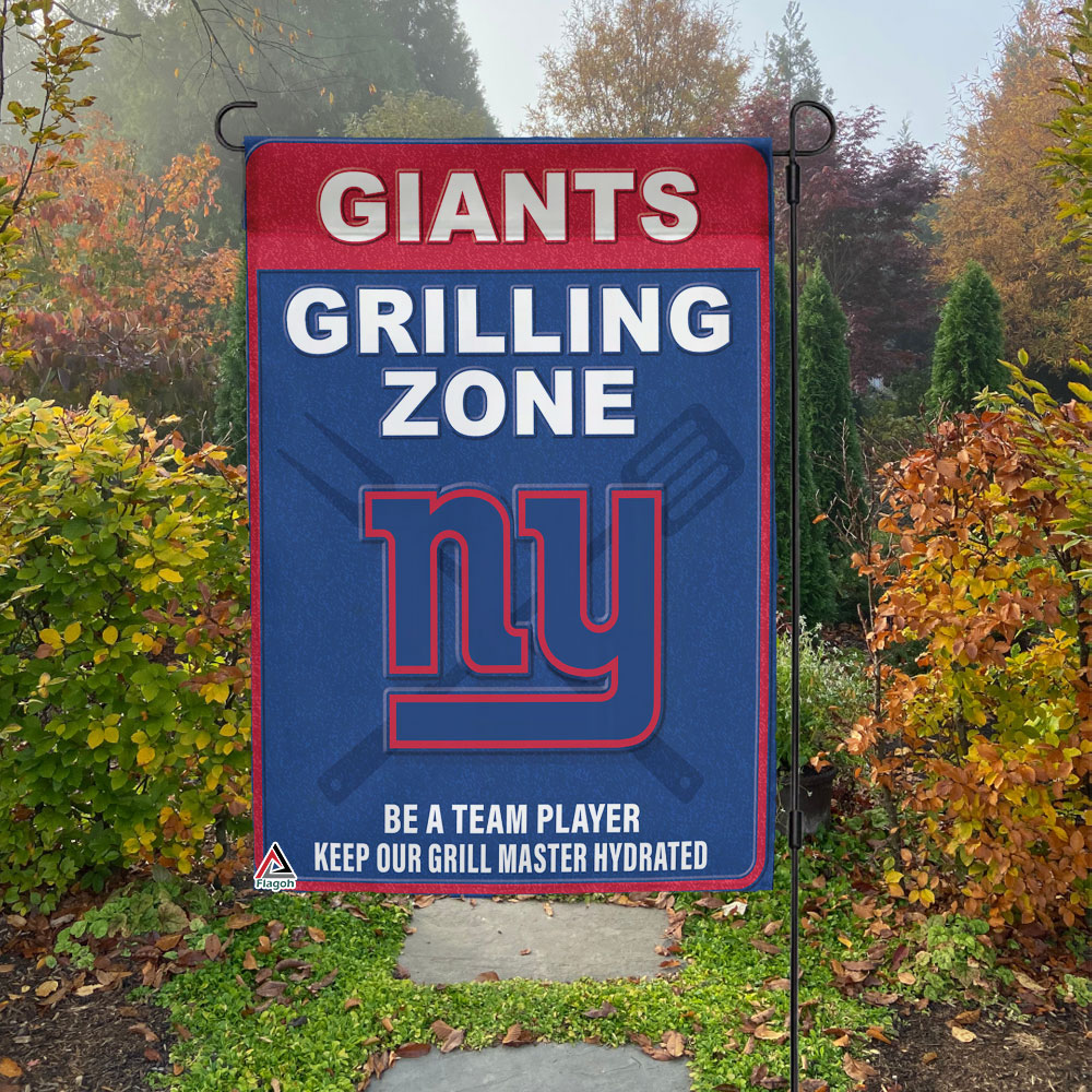 New York Giants Grilling Zone Flag, Giants Football Fans BBQ Flag