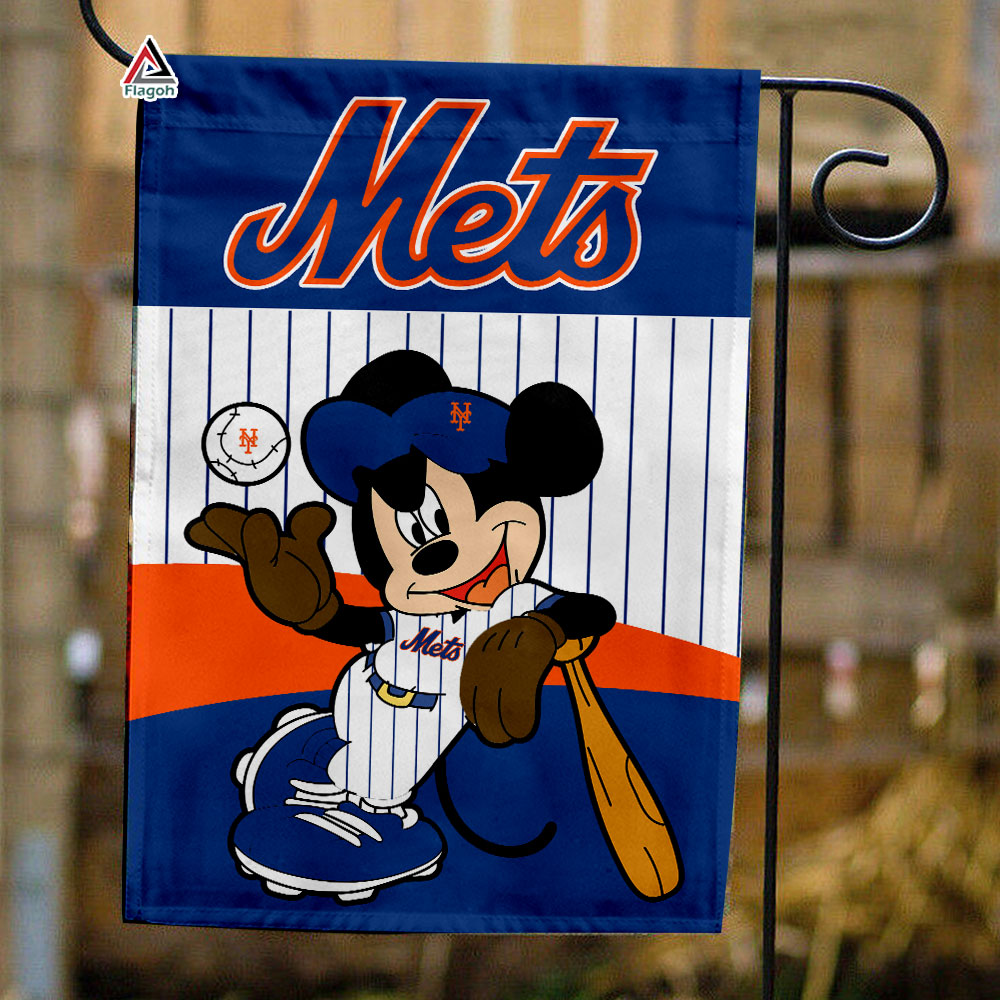 New York Mets x Mickey Baseball Flag, MLB Premium Flag