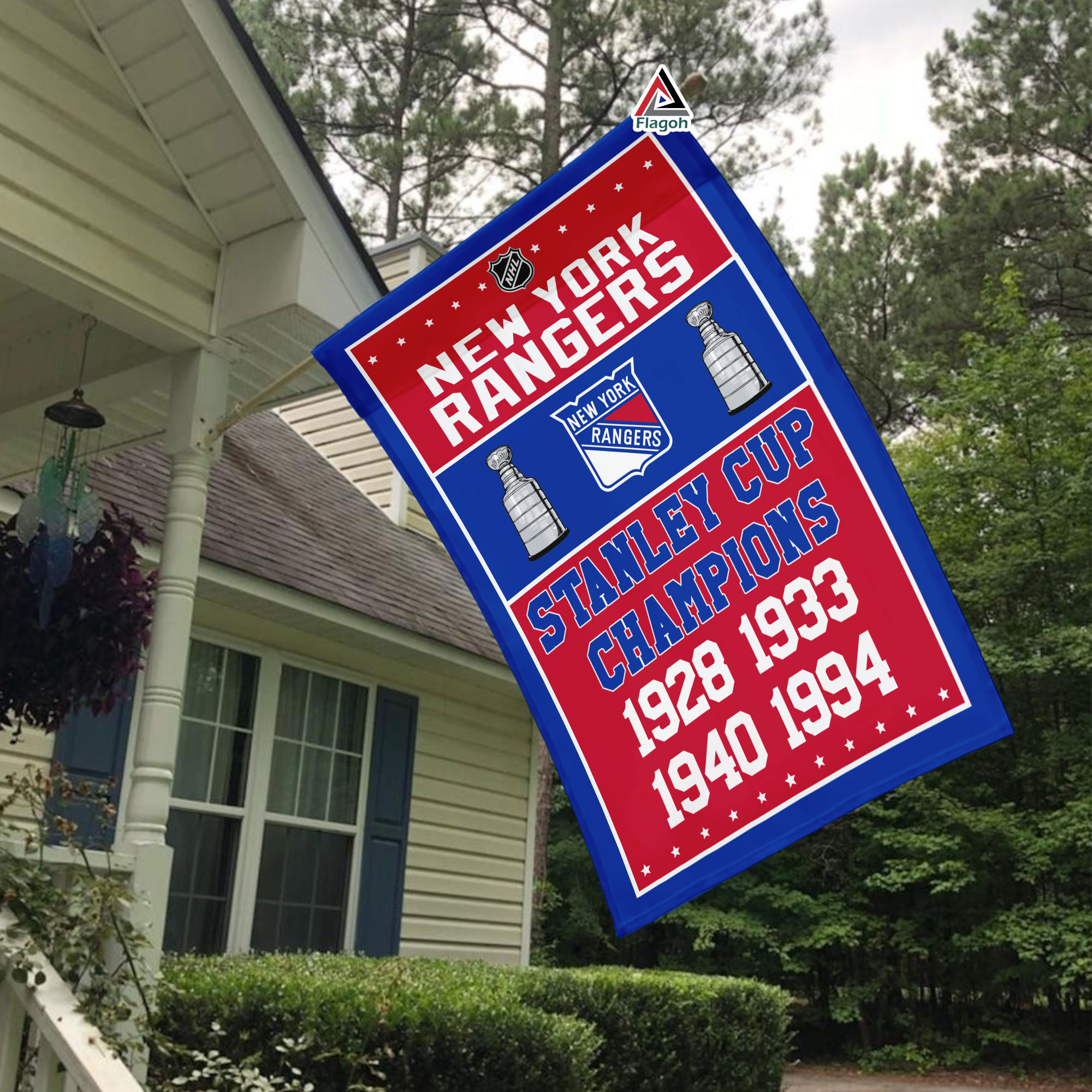 New York Rangers Stanley Cup Champions Flag, Rangers Stanley Cup Flag, NHL Premium Flag - Image 3