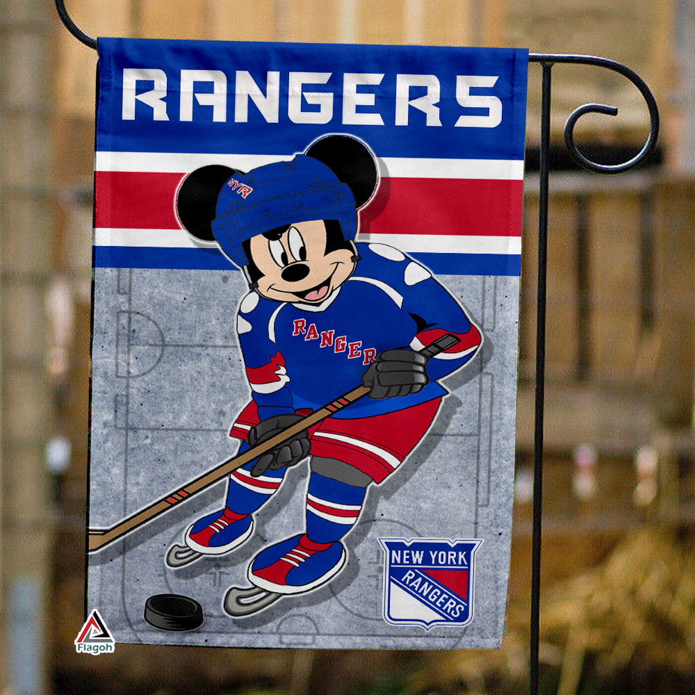 New York Rangers x Mickey Hockey Flag, New York Rangers Flag, NHL Premium Flag