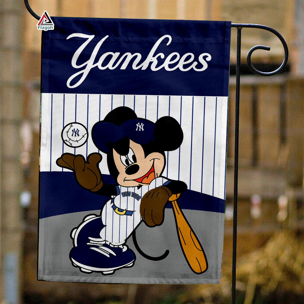 New York Yankees x Mickey Baseball Flag, MLB Premium Flag
