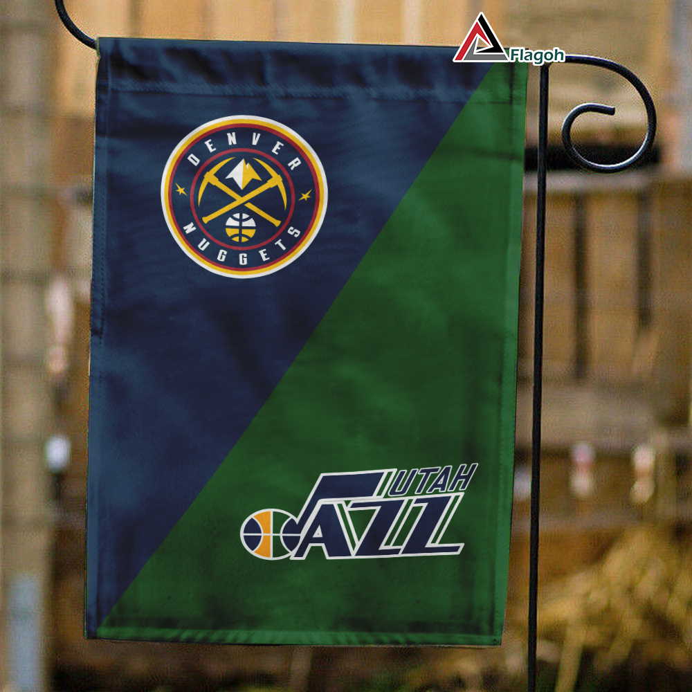 Nuggets vs Jazz House Divided Flag, NBA House Divided Flag