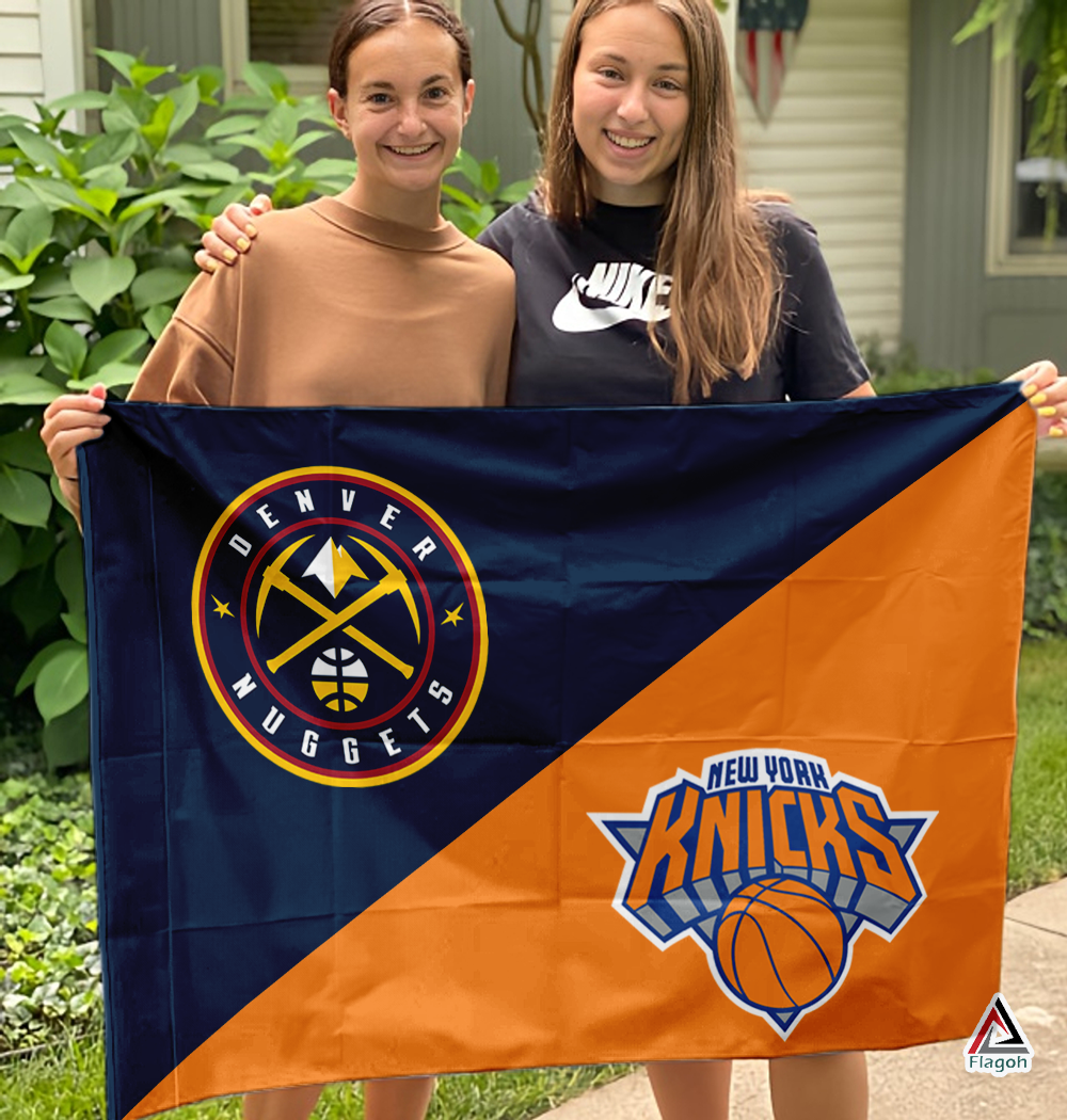 Nuggets vs Knicks House Divided Flag, NBA House Divided Flag - Image 3