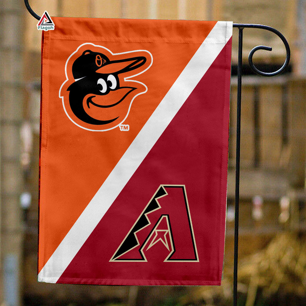 Orioles vs Diamondbacks House Divided Flag, MLB House Divided Flag