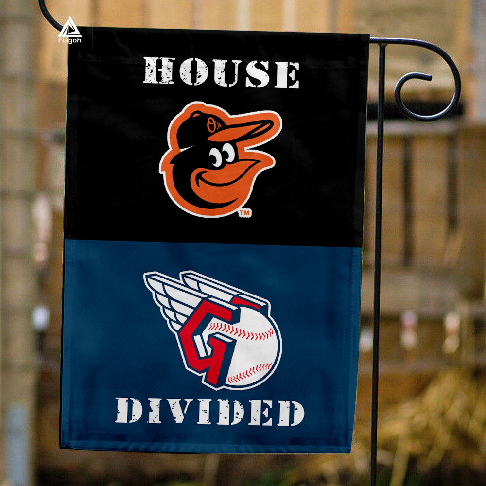 Orioles vs Guardians House Divided Flag, MLB House Divided Flag