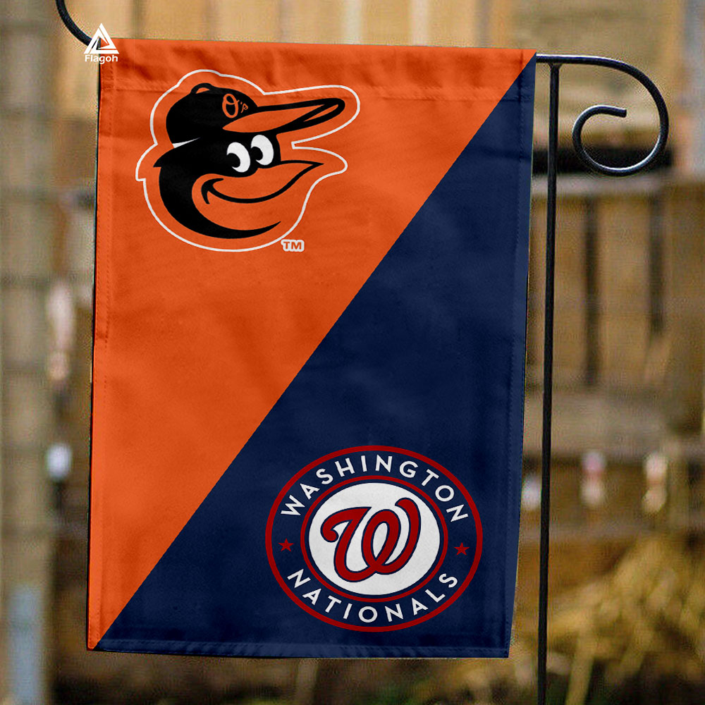 Orioles vs Nationals House Divided Flag, MLB House Divided Flag