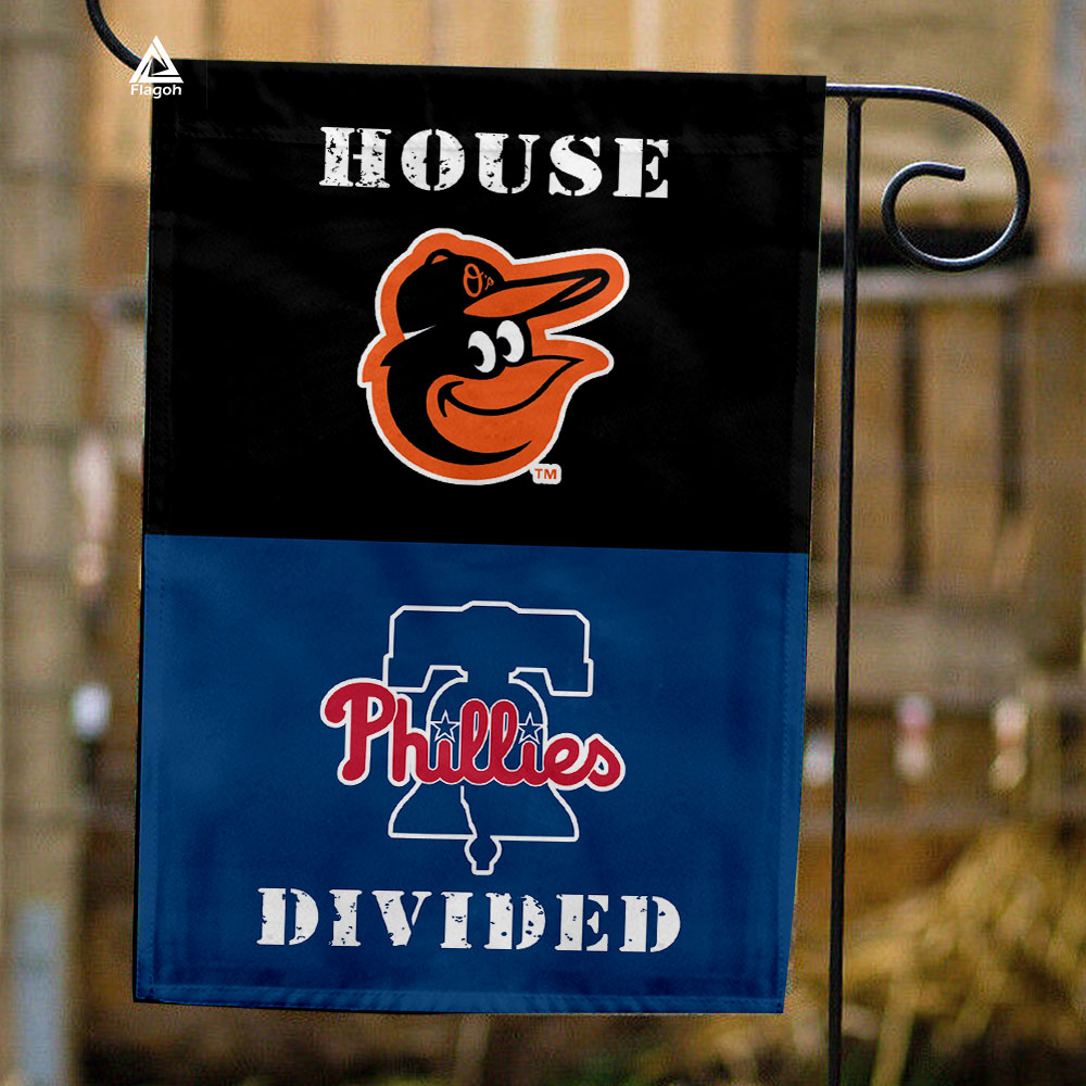 Orioles vs Phillies House Divided Flag, MLB House Divided Flag