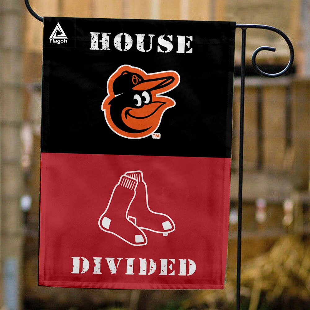 Orioles vs Red Sox House Divided Flag, MLB House Divided Flag