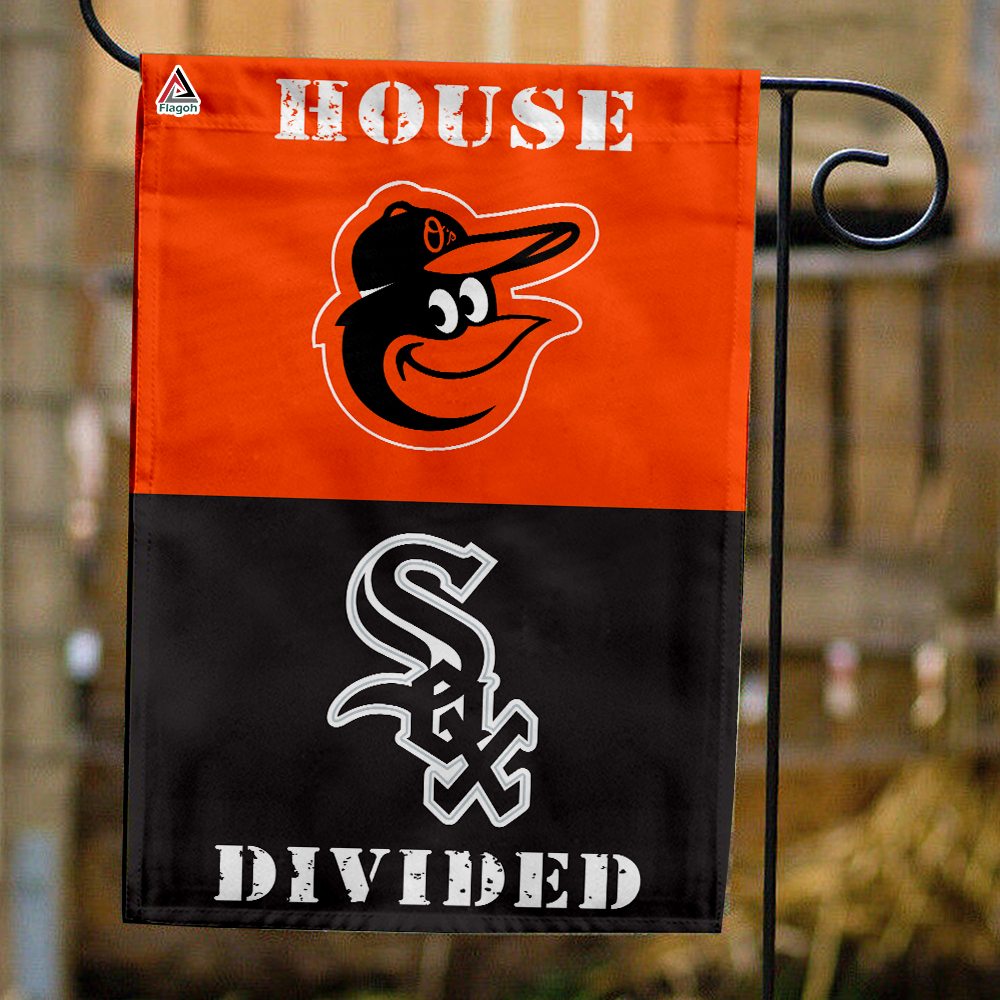 Orioles vs White Sox House Divided Flag, MLB House Divided Flag