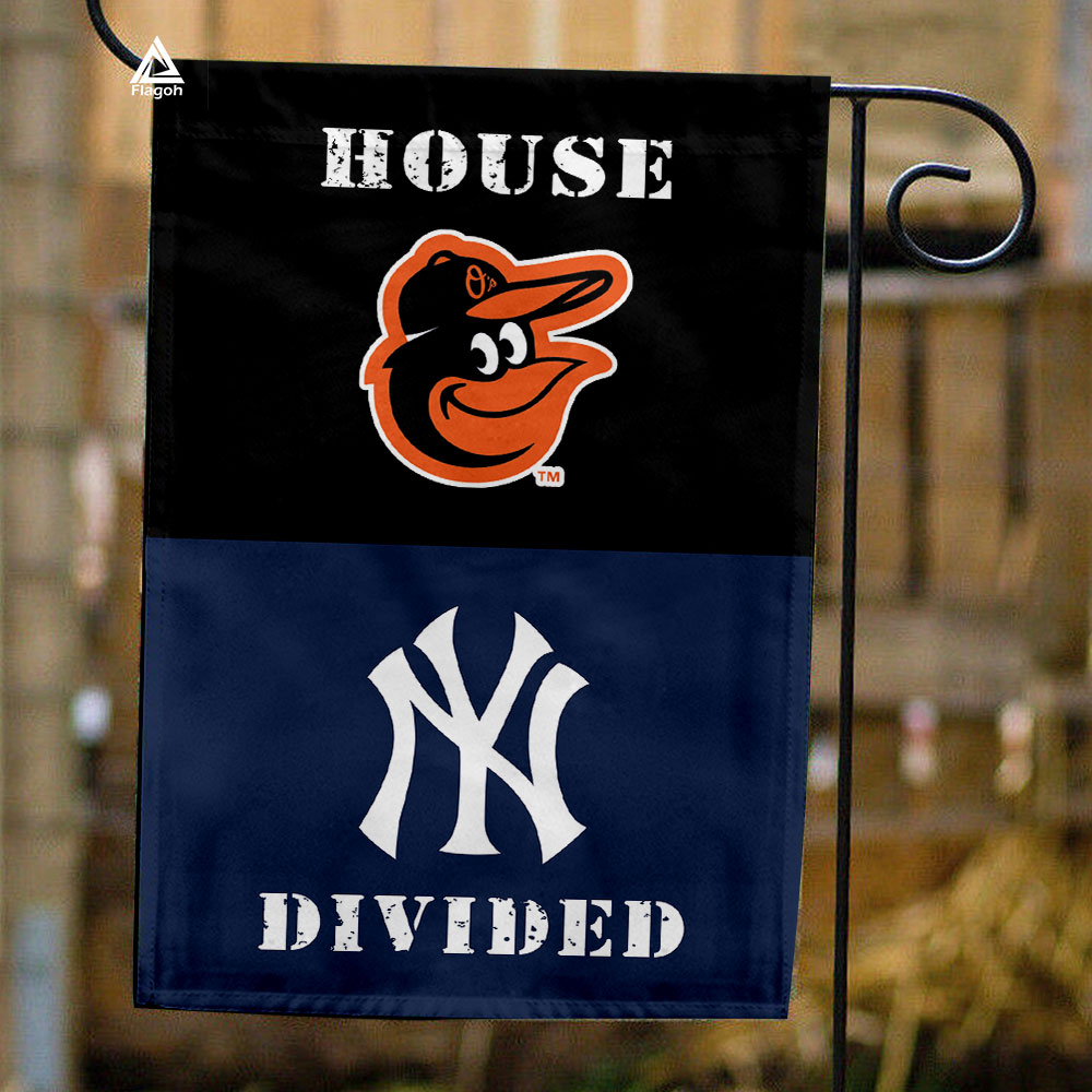 Orioles vs Yankees House Divided Flag, MLB House Divided Flag