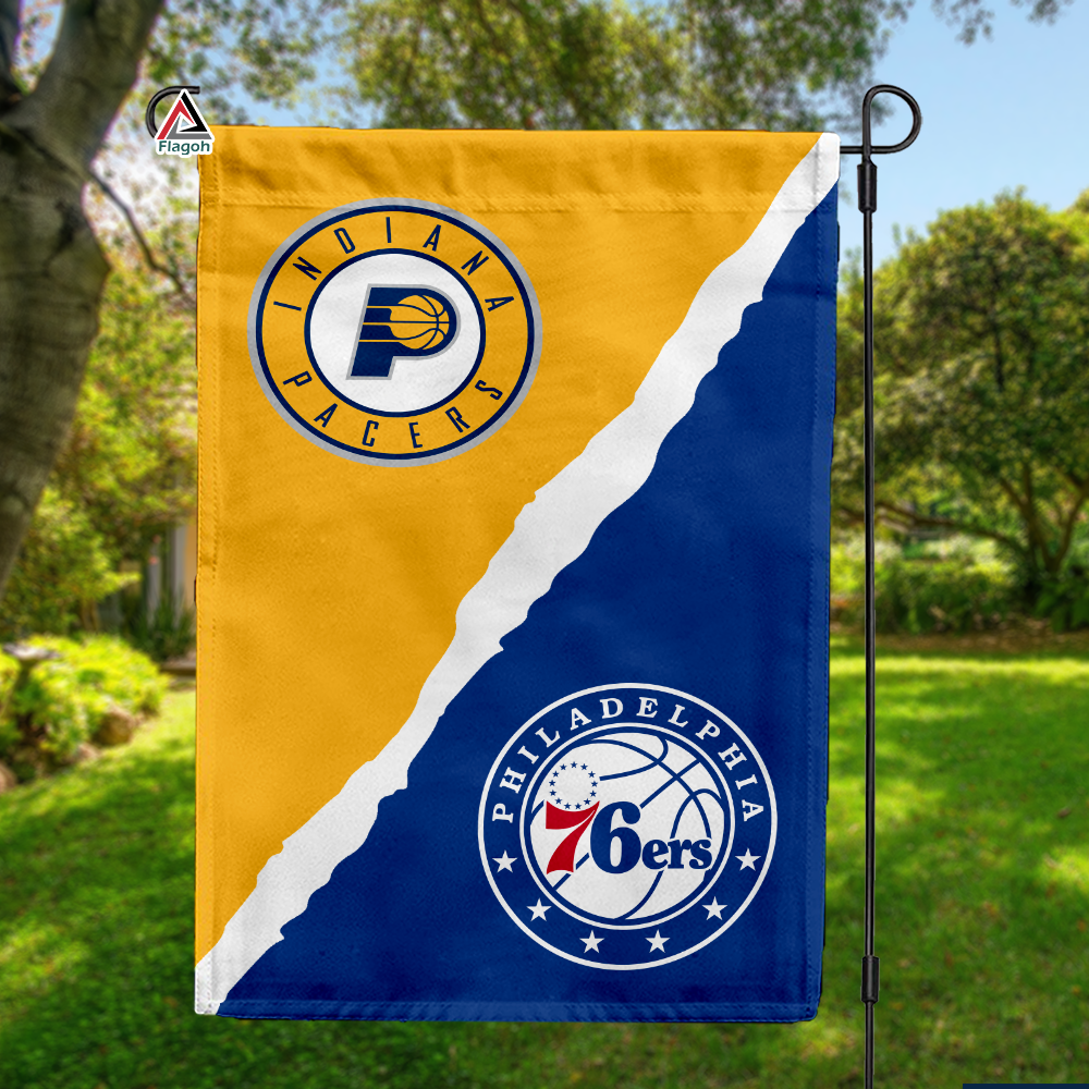 Pacers vs 76ers House Divided Flag, NBA House Divided Flag