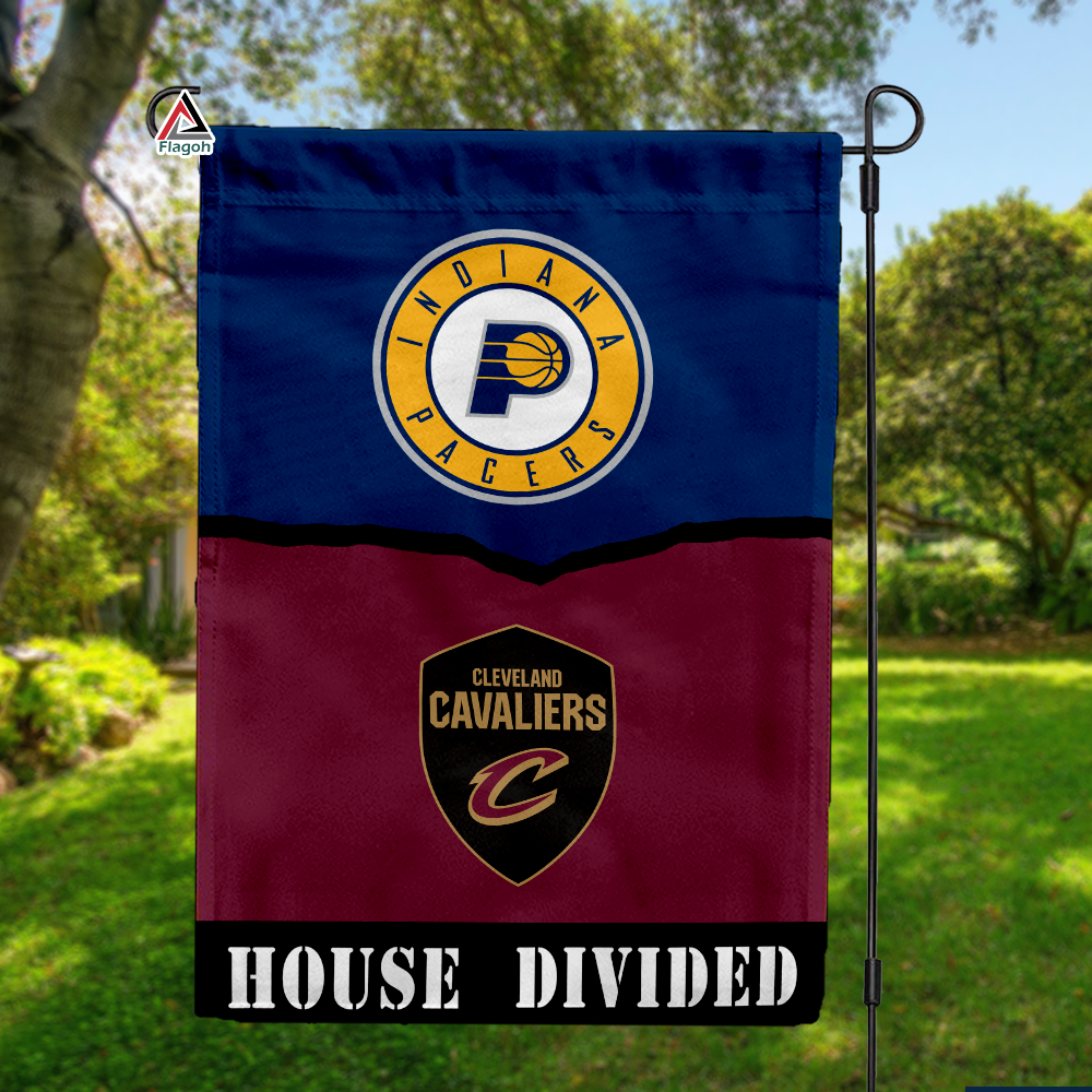Pacers vs Cavaliers House Divided Flag, NBA House Divided Flag