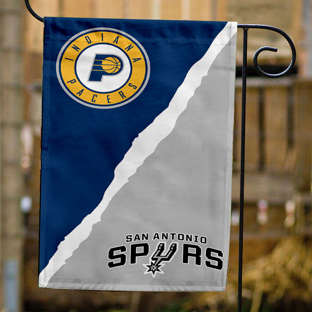 Pacers vs Spurs House Divided Flag, NBA House Divided Flag