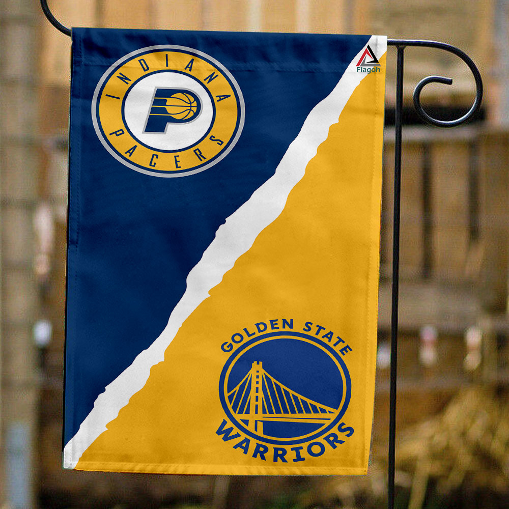 Pacers vs Warriors House Divided Flag, NBA House Divided Flag