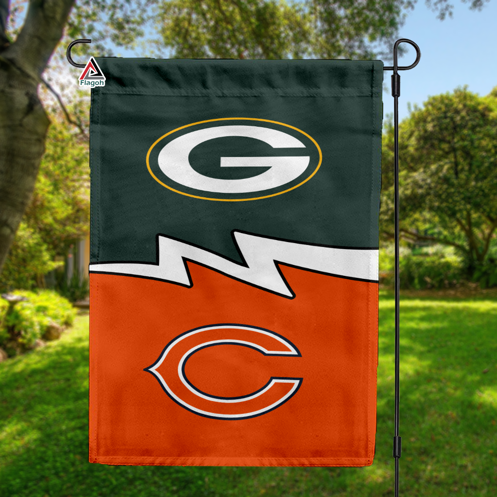 Packers vs Bears House Divided Flag, NFL House Divided Flag