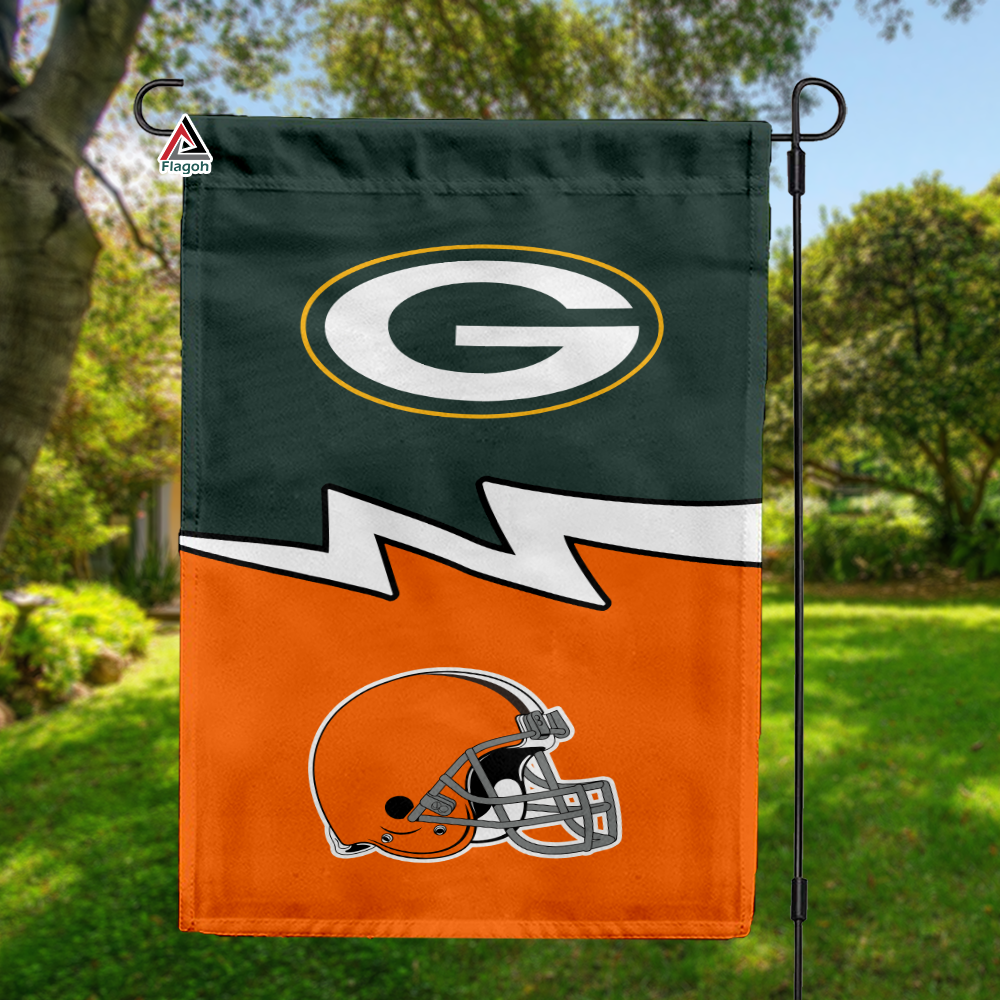 Packers vs Browns House Divided Flag, NFL House Divided Flag