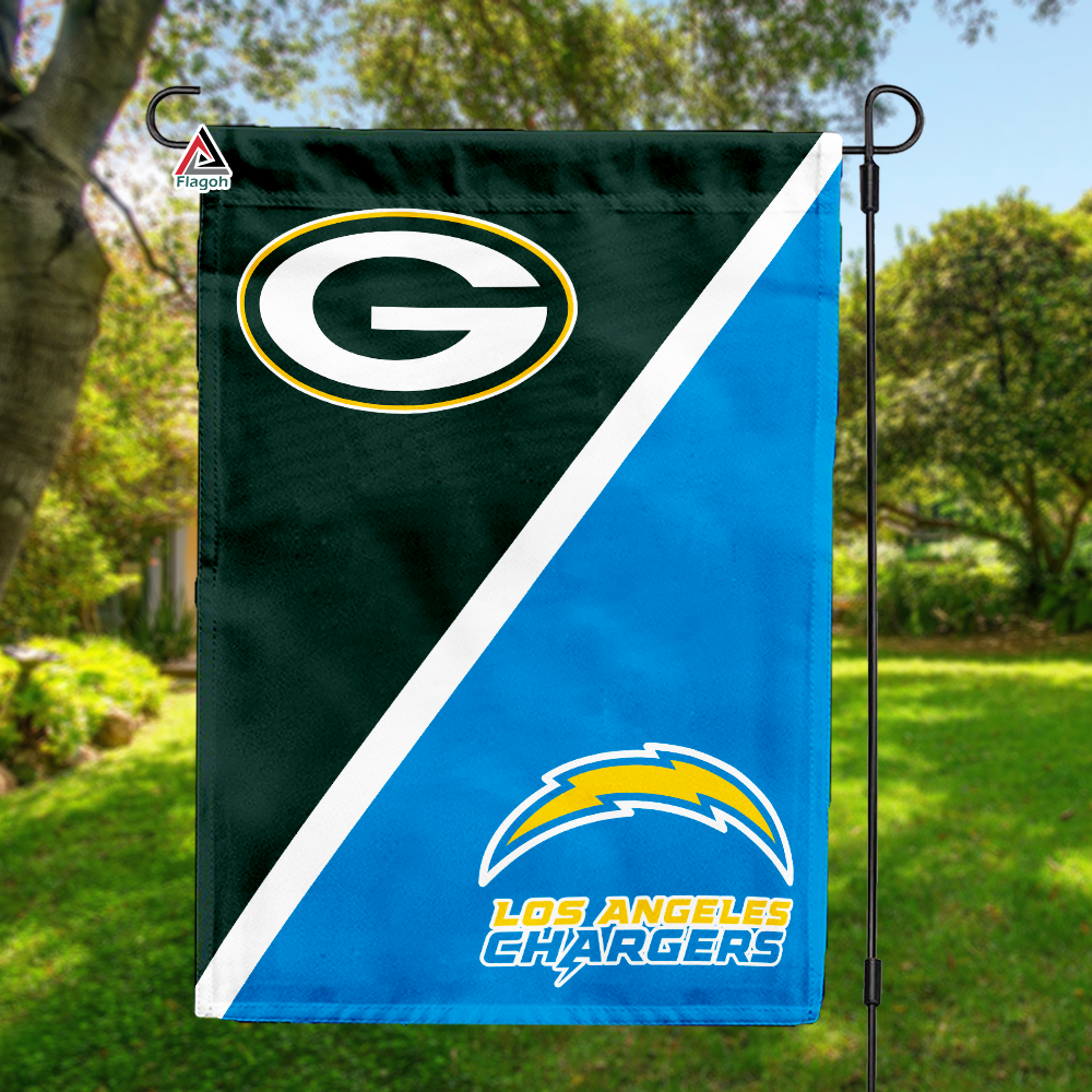 Packers vs Chargers House Divided Flag, NFL House Divided Flag