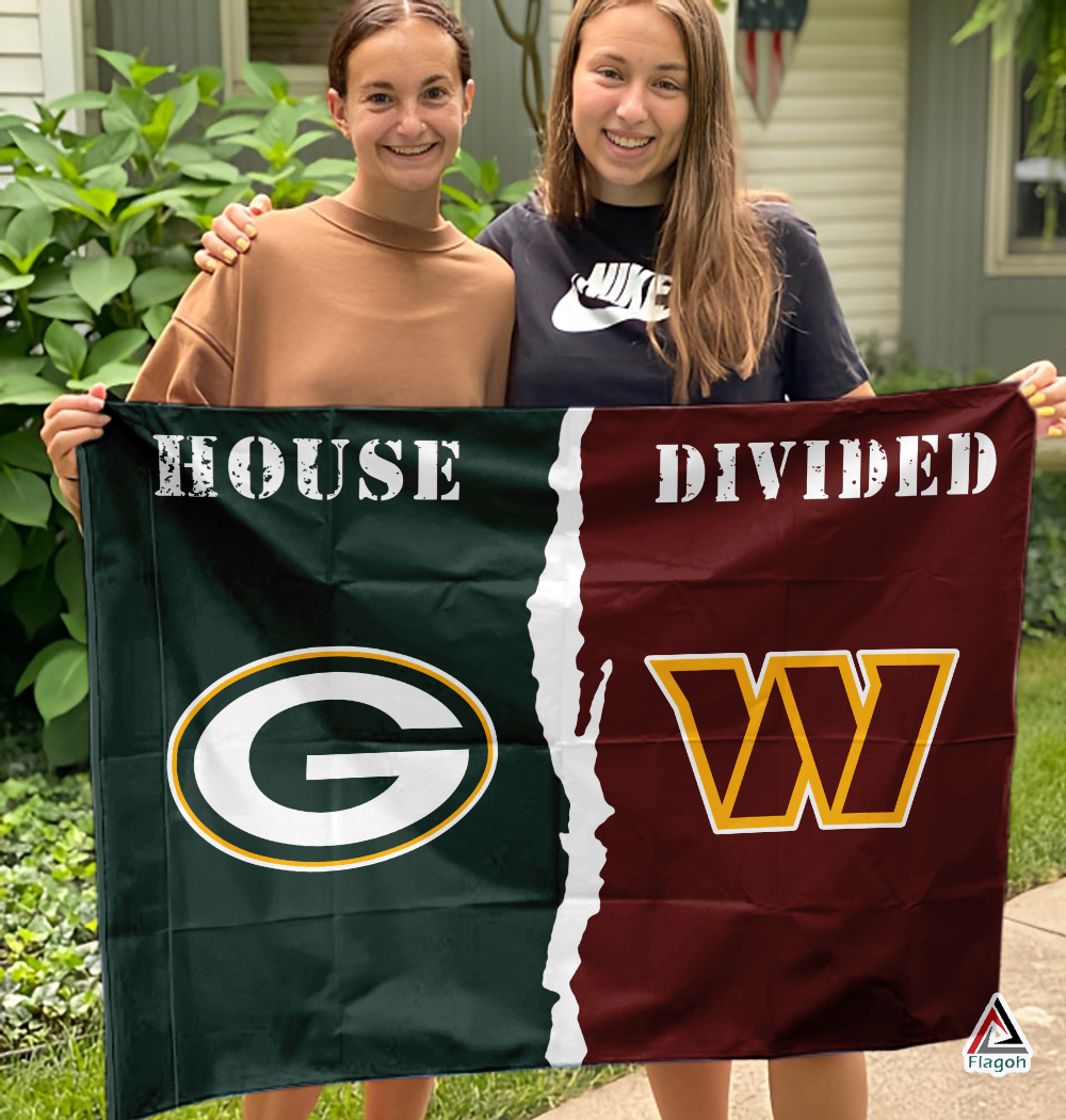 Packers vs Commanders House Divided Flag, NFL House Divided Flag - Image 3