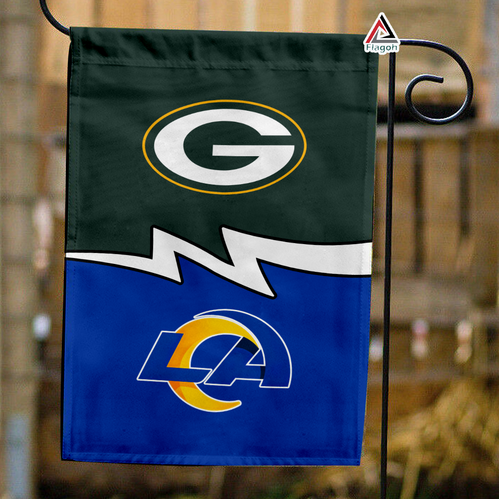 Packers vs Rams House Divided Flag, NFL House Divided Flag