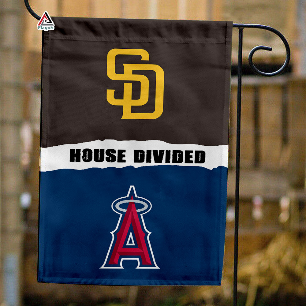 Padres vs Angels House Divided Flag, MLB House Divided Flag