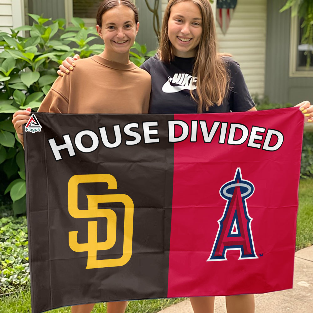 Padres vs Angels House Divided Flag, MLB House Divided Flag - Image 3