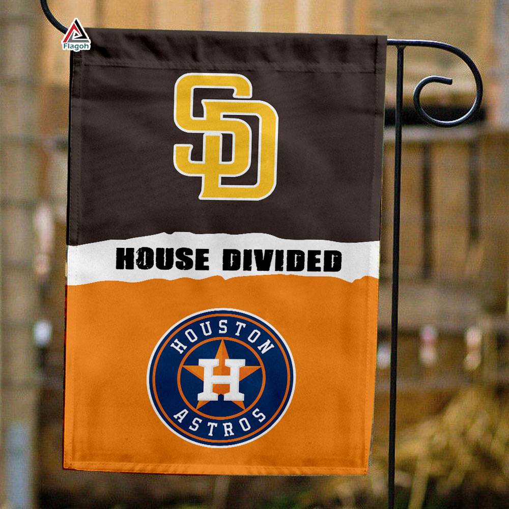 Padres vs Astros House Divided Flag, MLB House Divided Flag