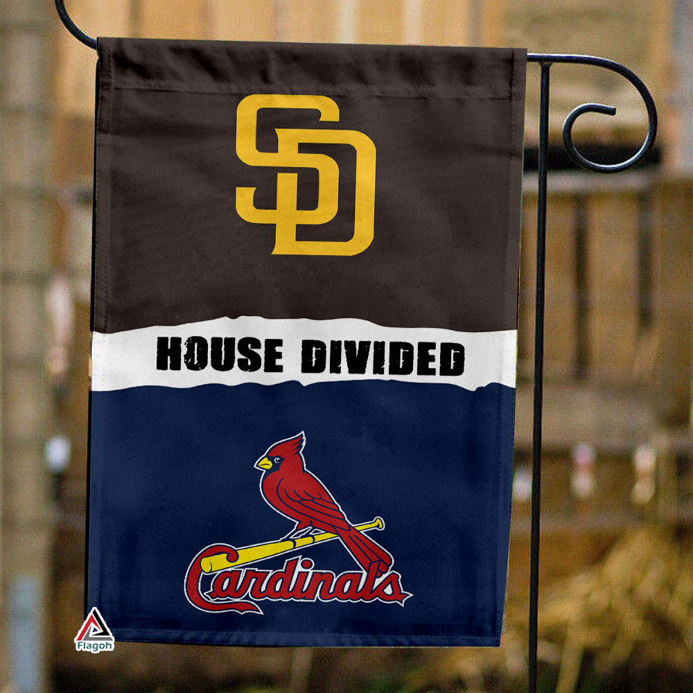 Padres vs Cardinals House Divided Flag, MLB House Divided Flag