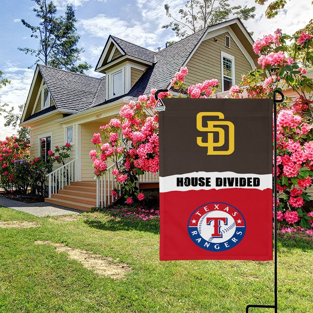 Padres vs Rangers House Divided Flag, MLB House Divided Flag - Image 3