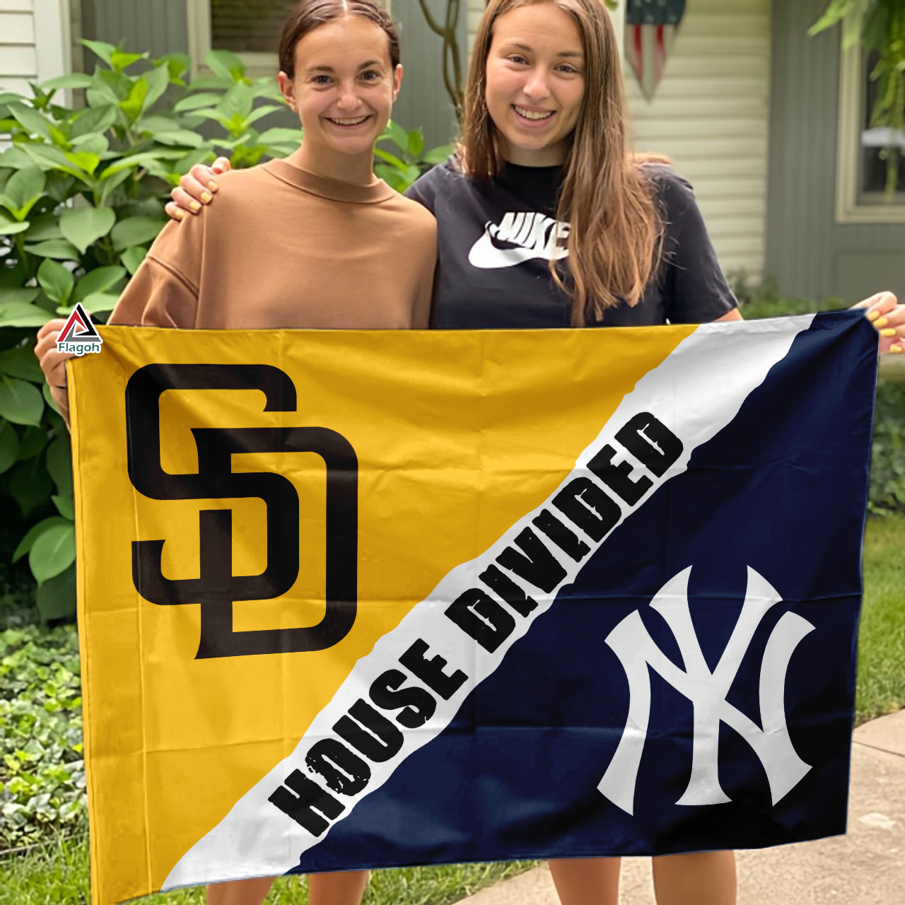 Padres vs Tigers House Divided Flag, MLB House Divided Flag - Image 3