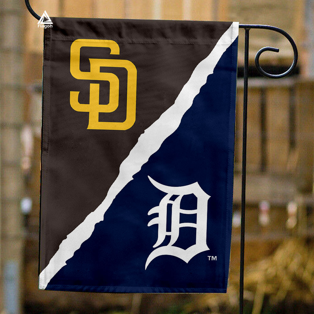 Padres vs Tigers House Divided Flag, MLB House Divided Flag
