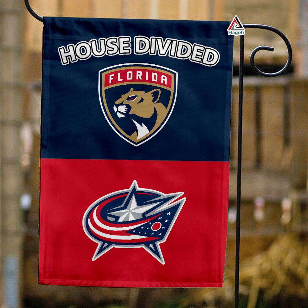 Panthers vs Blue Jackets House Divided Flag, NHL House Divided Flag