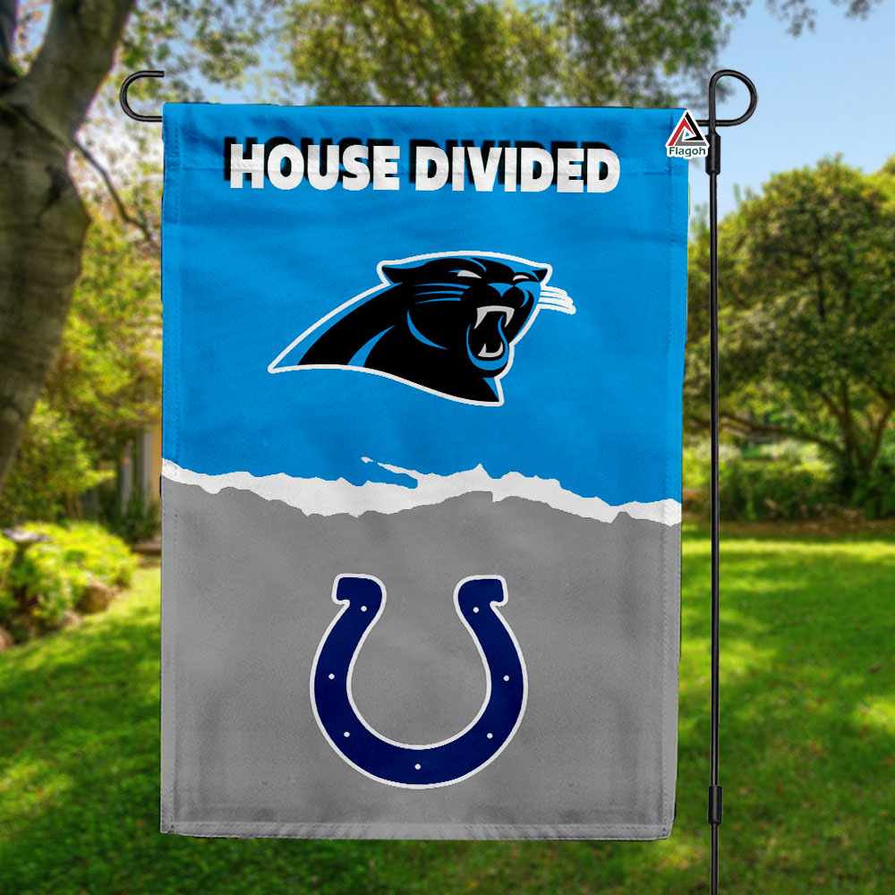 Panthers vs Colts House Divided Flag, NFL House Divided Flag