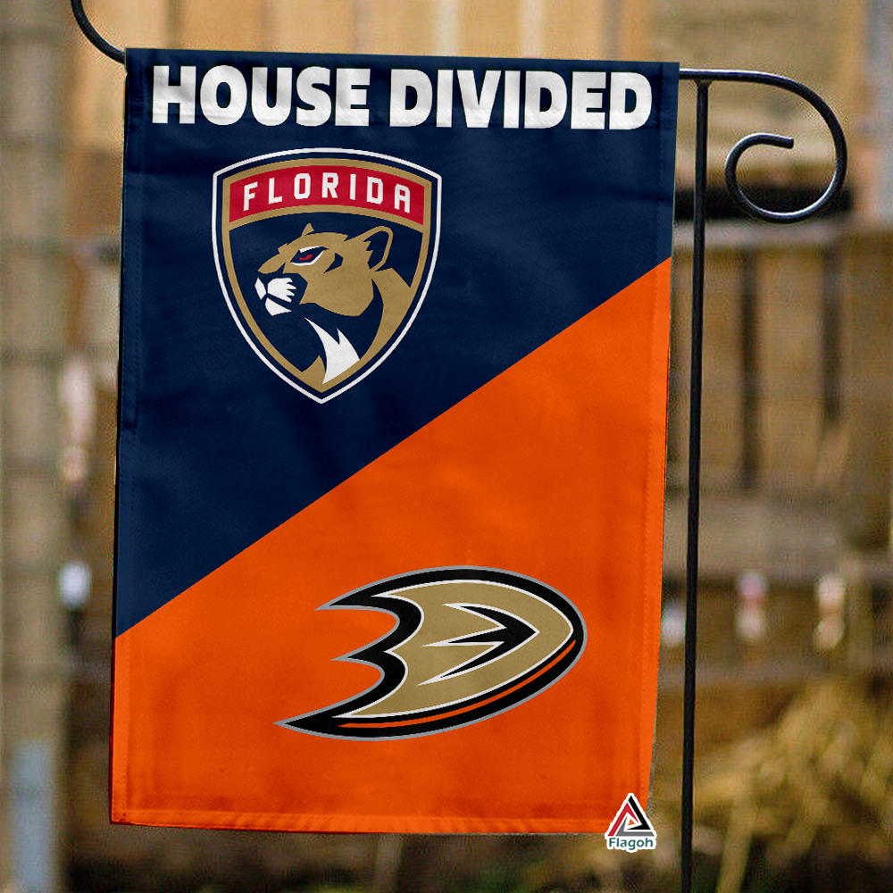 Panthers vs Ducks House Divided Flag, NHL House Divided Flag