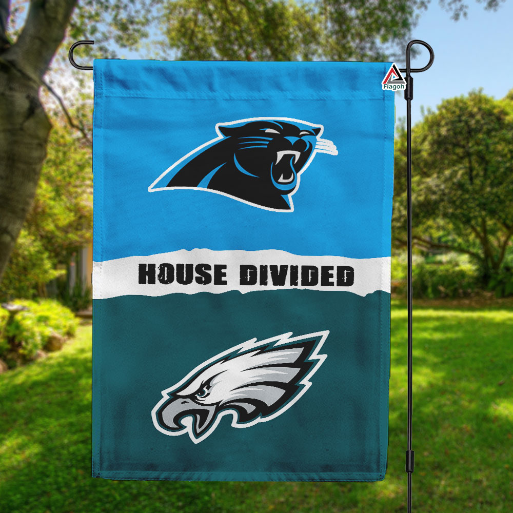 Panthers vs Eagles House Divided Flag, NFL House Divided Flag