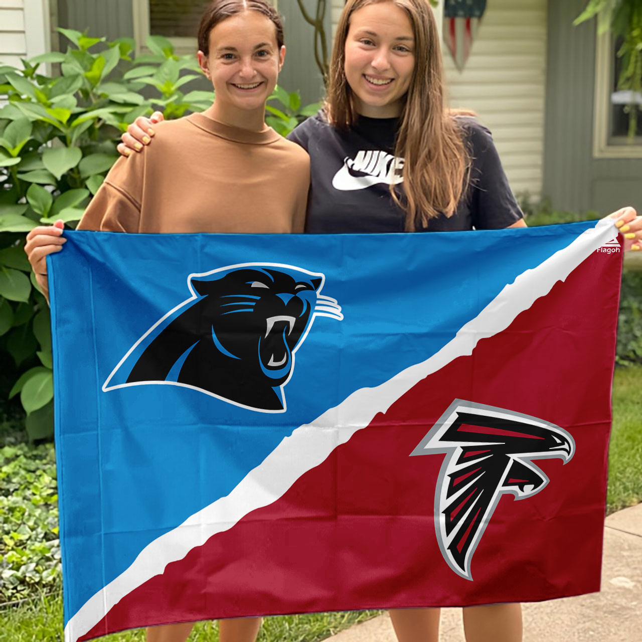 Panthers vs Falcons House Divided Flag, NFL House Divided Flag - Image 3